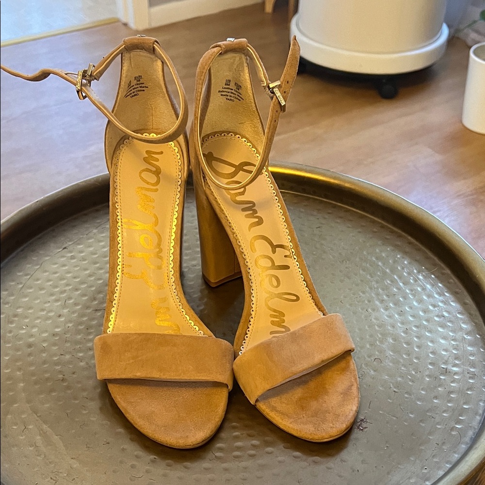 Aldo Camel Block Heel Sandals